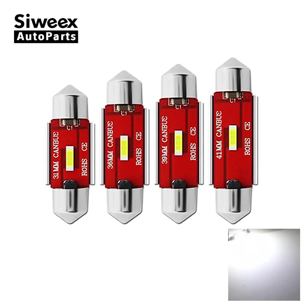 1x Car Festoon C5W 1860 SMD Bulb canbus 31mm 36mm 39mm 41mm 12V LED Lighting Lamp Interior Dome Reading License Plate Lights