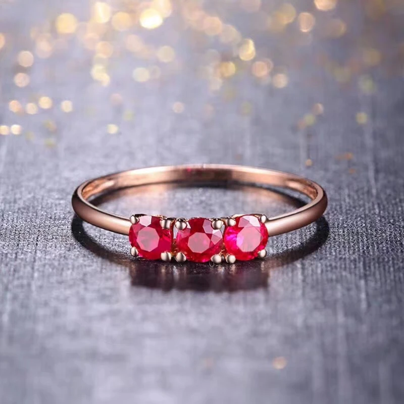 

Natural Ruby gemstone silver ring for women red color gem ring fine jewelry birthday party gift free shipping