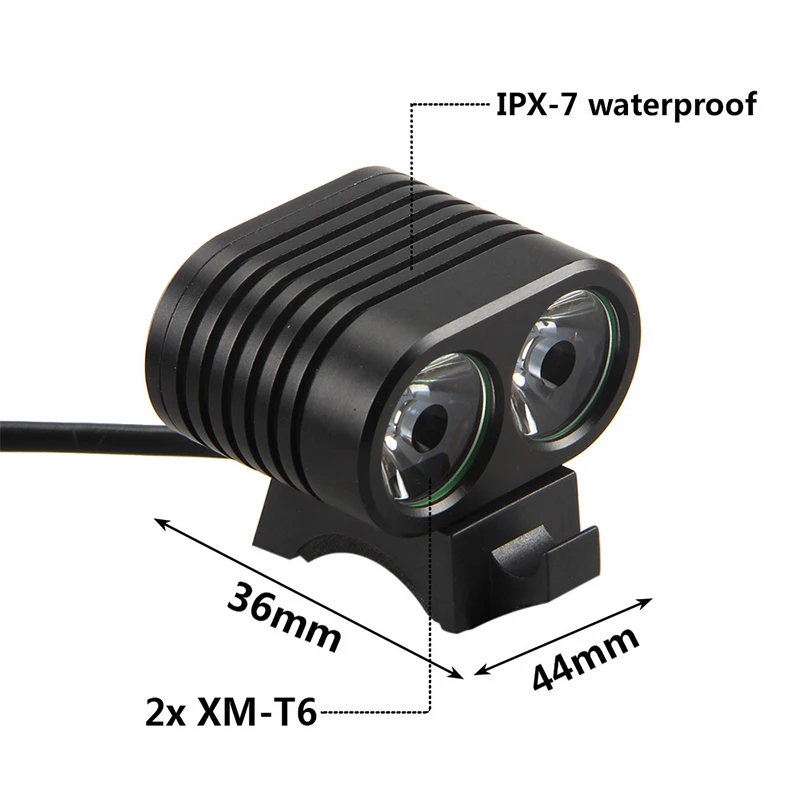 High Quality Flashlight For Bicycle Frame 8000Lumen 2x CREE XM-L2 LED Cycling Front Bicycle Bike light Headlight Headlamp