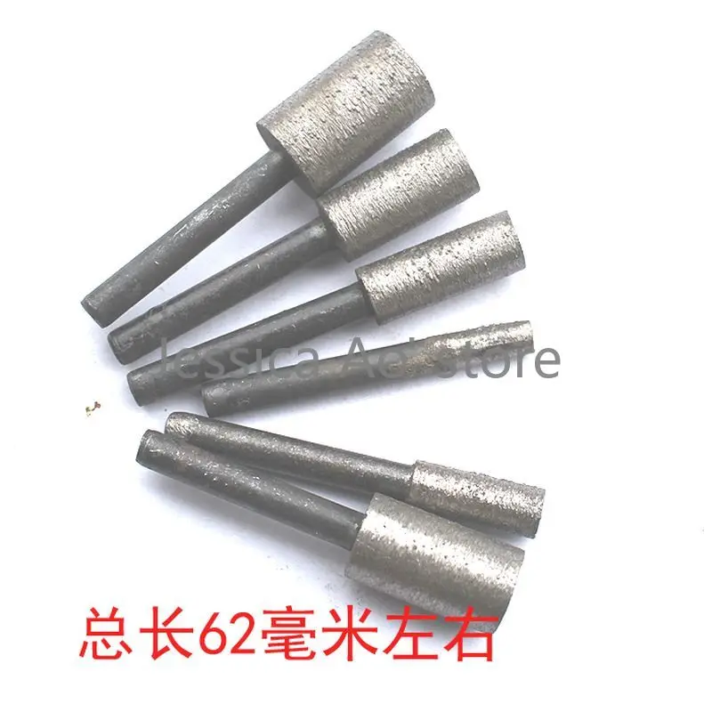 6-16mm 6 millimetri Shank Pietra Cilindro Abrasivi Sinterizzato Diamante di Rettifica Testa di Rettifica Rettifica Asta Marmo Rettifica Intagliare Pietra smerigliatrice
