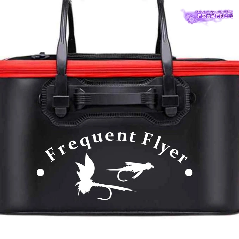 Fly Fishing Flyer Decal Angling Bucket Tackle Shop Fishhook Sticker Fish Tank Boat Box Car Vinyl Decal