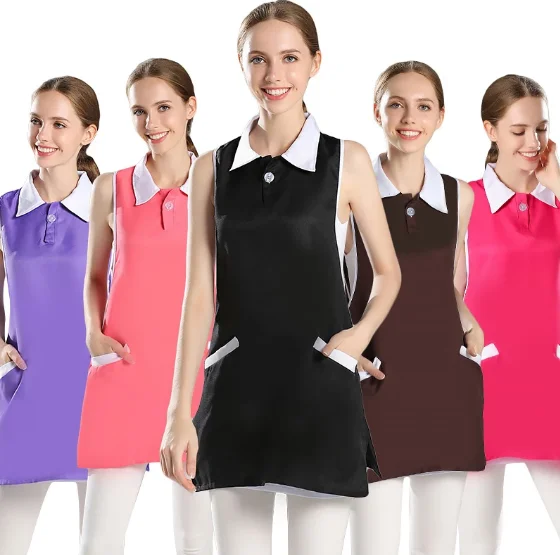 female Beauty vest Beauty salon beautician work clothes apron Korean version fashion nail waitress sleeveless
