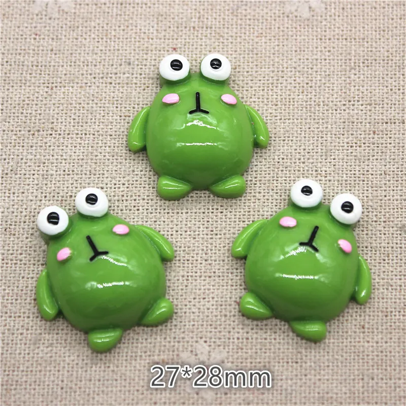 10pcs Kawaii Resin Cartoon Animal Frog Miniature Flatback Cabochon Art Supply DIY Craft Decoration