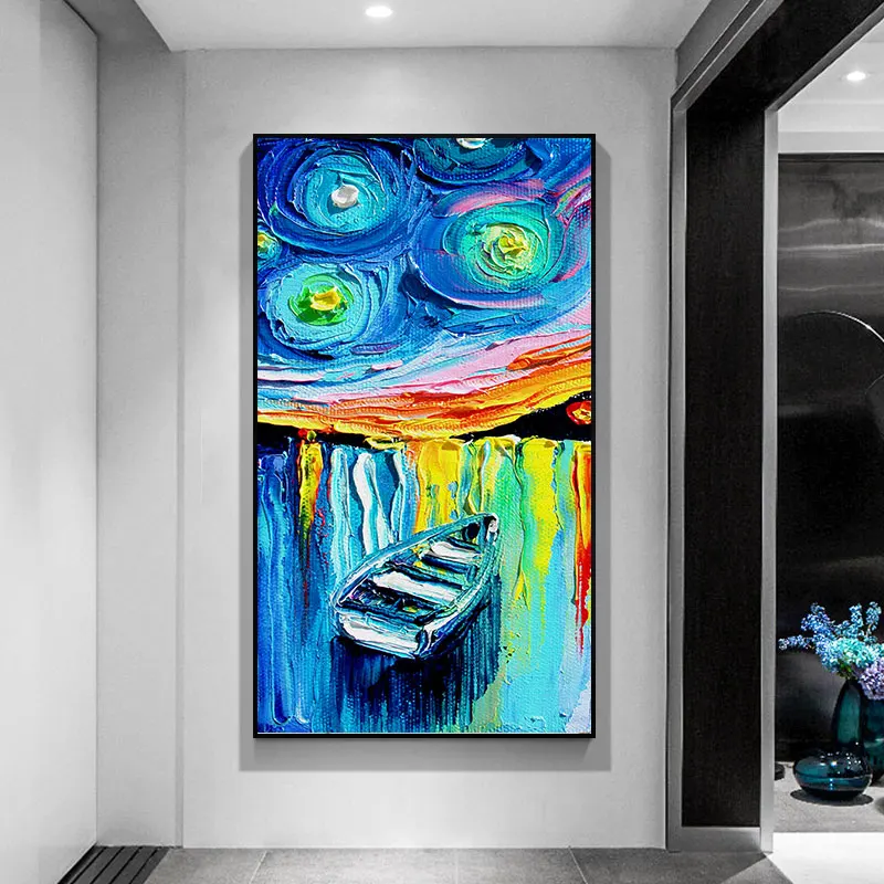 

Nordic Canvas Painting Modern Abstract landscape Posters Prints Wall Pictures for Living Room Bedroom Decor Home Gold Art Poster