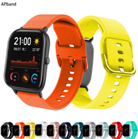 22mm/20mm Silicone band For Amazfit GTS/2/2e/GTS2 Mini/GTR 42mm/47mm/GTR2/2e/stratos 2/3 Sport Watch Bracelet Amazfit bip strap