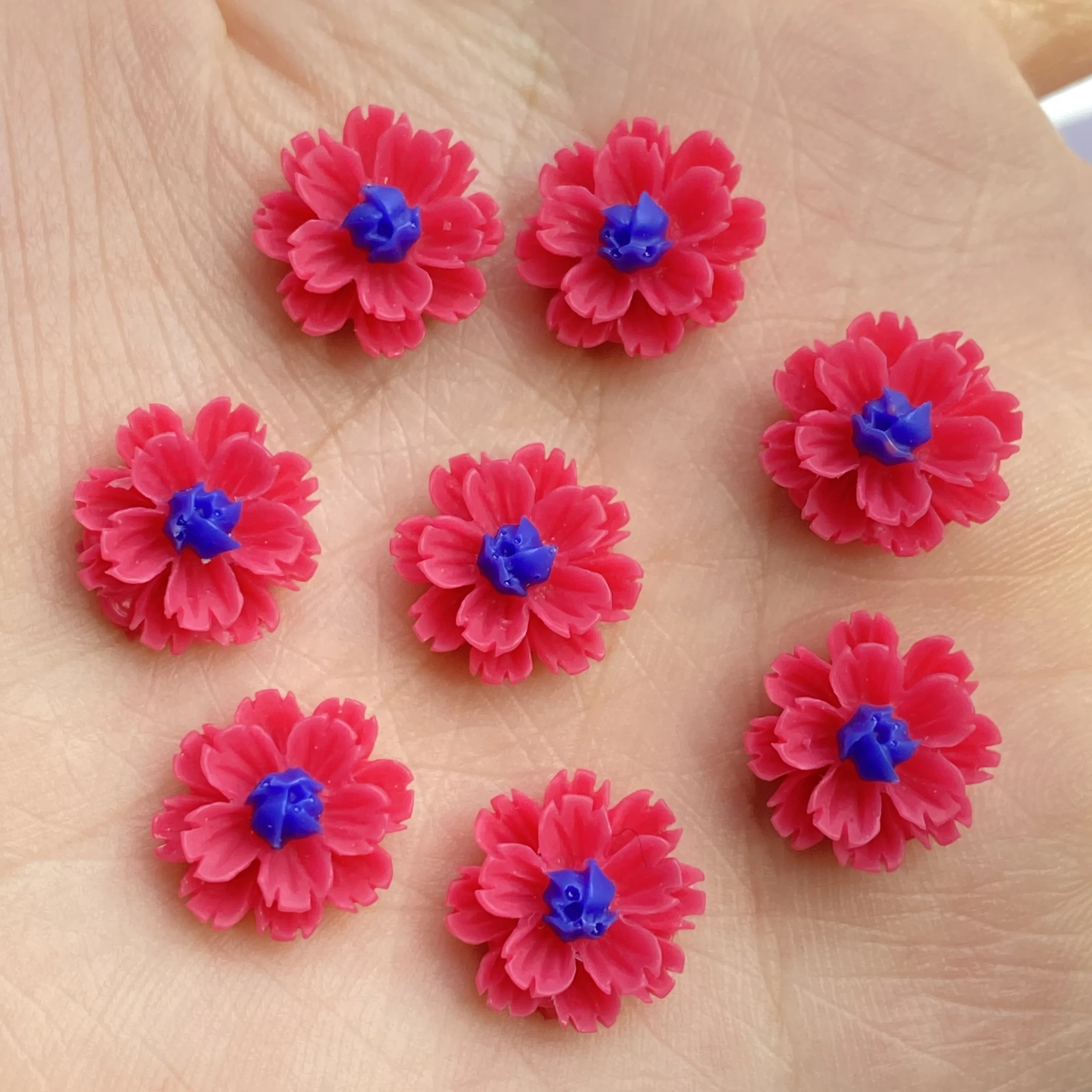 60Pcs New Mini Cute Flower Series Flatback Cabochon Scrapbook Kawaii accessori per abbellimenti fai da te G42