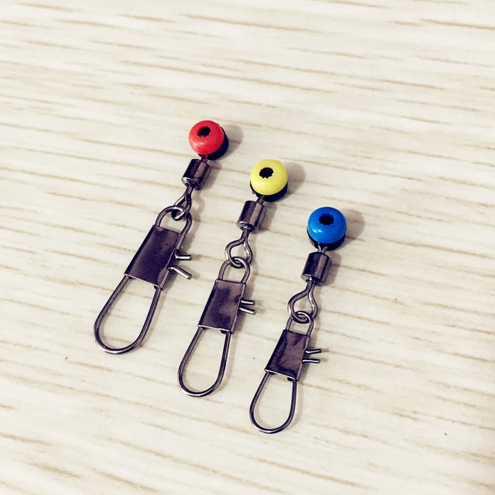 10 Stks/partij Fishing Float Bobber Stopt Ruimte Bonen Connectors Zee Zoutwater Gereedschap Connector Rolling Swivel Levert Visgerei