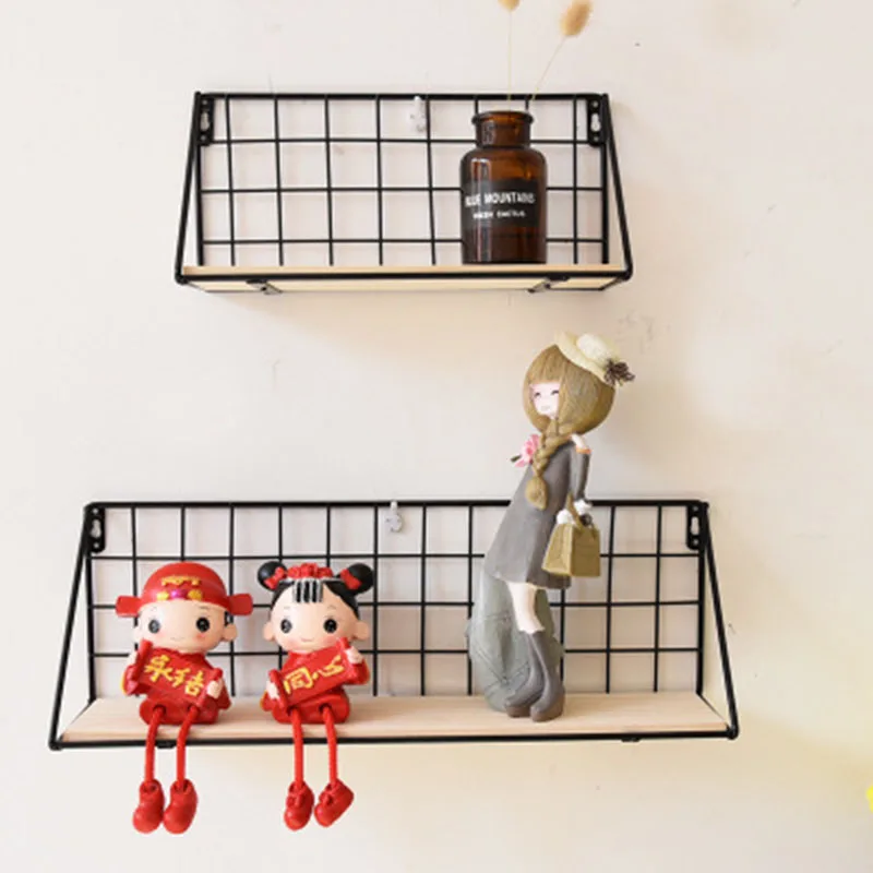 2Pieces/Lot Storage rack Organizer Organizador Basket Rattan Storage Living Room Wall Hook Oрганайзер Oрганайзер الشاي الصواني