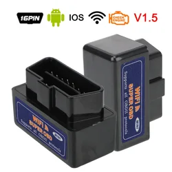 ELM327 V1.5 OBD2 Car Diagnostic Tools Code Reader Scanner OBD 2 ELM 327 WIFI Kit For IOS Android Auto Accessories Universal 12V