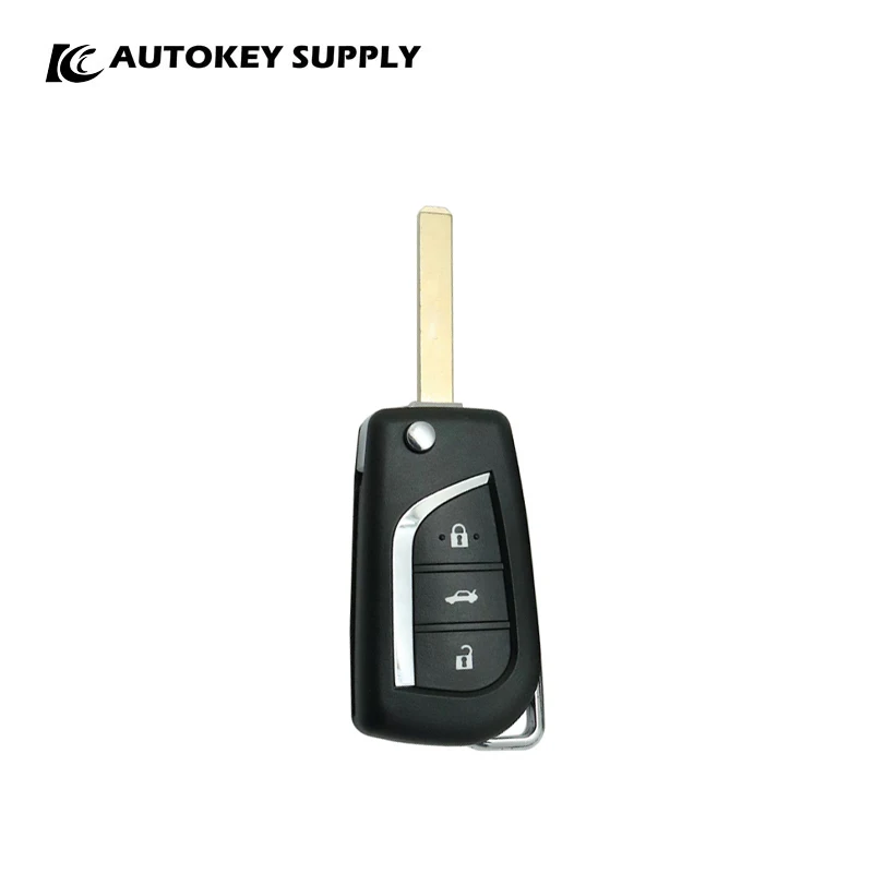 

For Toyota Corolla Modified 3 Button Remote Flip Key 433Mhz (2007-2013) Autokeysupply AKTYC412