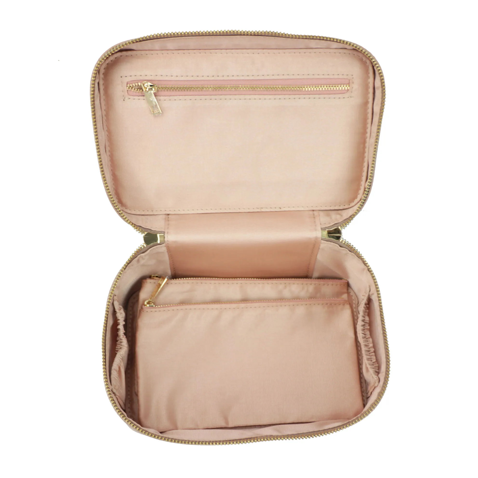 Ladies Saffiano Split Leather Travel Toiletry Case Bag Portable Hanging Makeup Organizer Box Dopp Kit Cosmetic Bag For Women