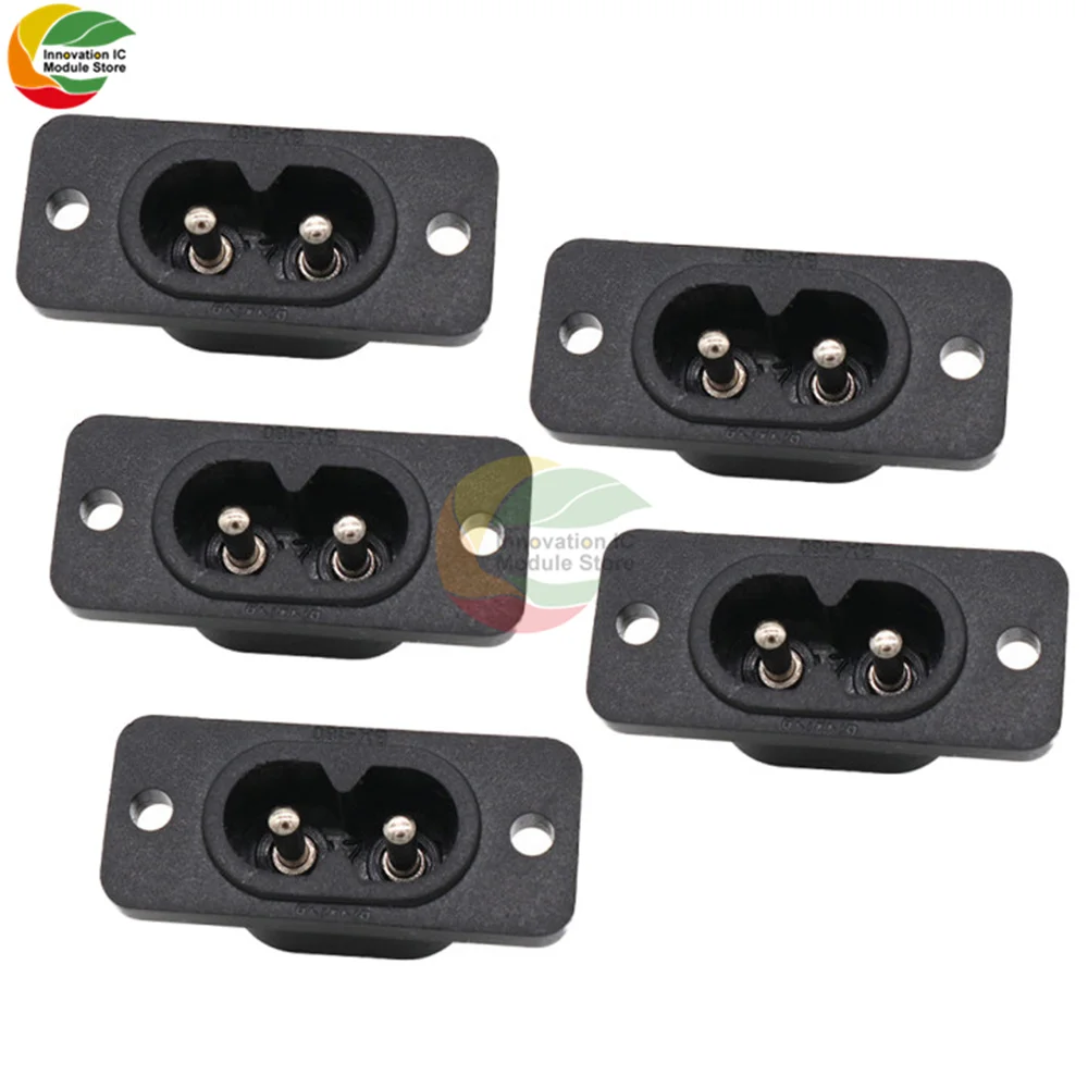 Hot Sale 5pcs Power Socket AC-005 Solid Pin Charging Socket 8 Suffix Socket AC Socket Screw Installation Inlet Plug AC Socket