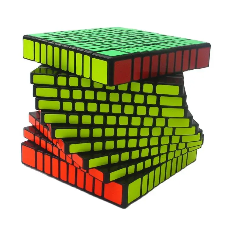 Original Yuxin Huanglong 10x10x10 Cubo Zhisheng Cubo de velocidad rompecabezas 10 capas resorte giratorio 10x10 Cubo mágico juguetes educativos de aprendizaje