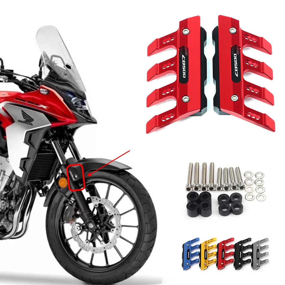 

For HONDA CB500X CB500F CB500 Universal Motorcycle Mudguard Protection Mount Shock Absorber Front Fender Cover Anti-fall Slider