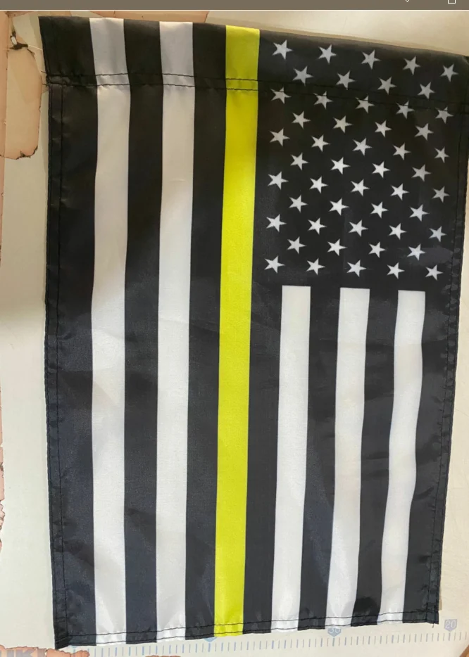 30x45cm single side double stitch High quality United States flag with blue red yellow green line garden flag