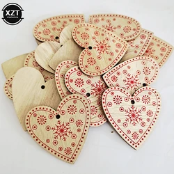 10PCs Wooden Christmas Ornaments Kids Toys For Chirstmas Tree Hanging Pendants Xmas Decoration For Home Party New Year Noel Tool