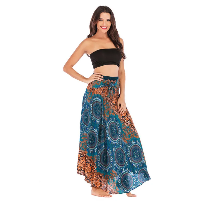 

Women's Ankle-length Skirt, Real Cotton Skirt, Saia Longa Skirts, Direct Selling, Beach Holiday