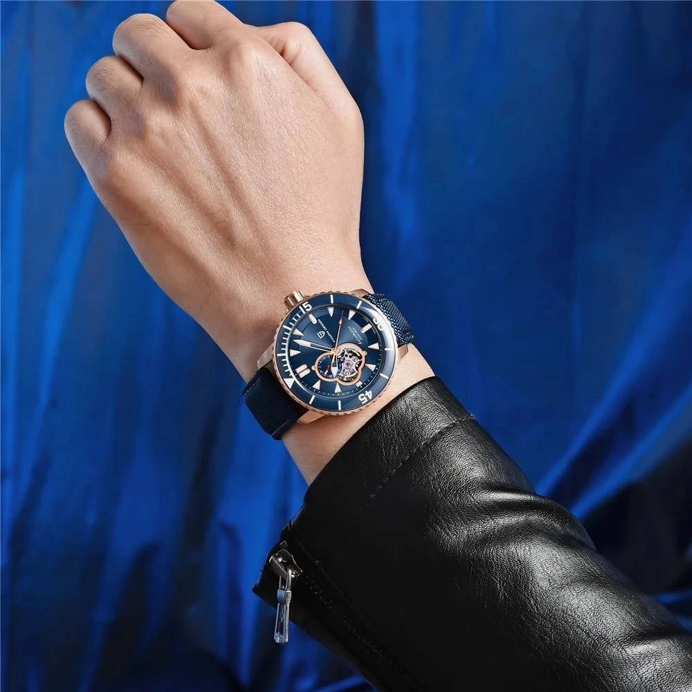 PAGANI DESIGN New Stainless Steel Mechanical Wristwatches Fashion Ceramic Bezel Men Automatic Watch Sapphire Glass Watch for Men