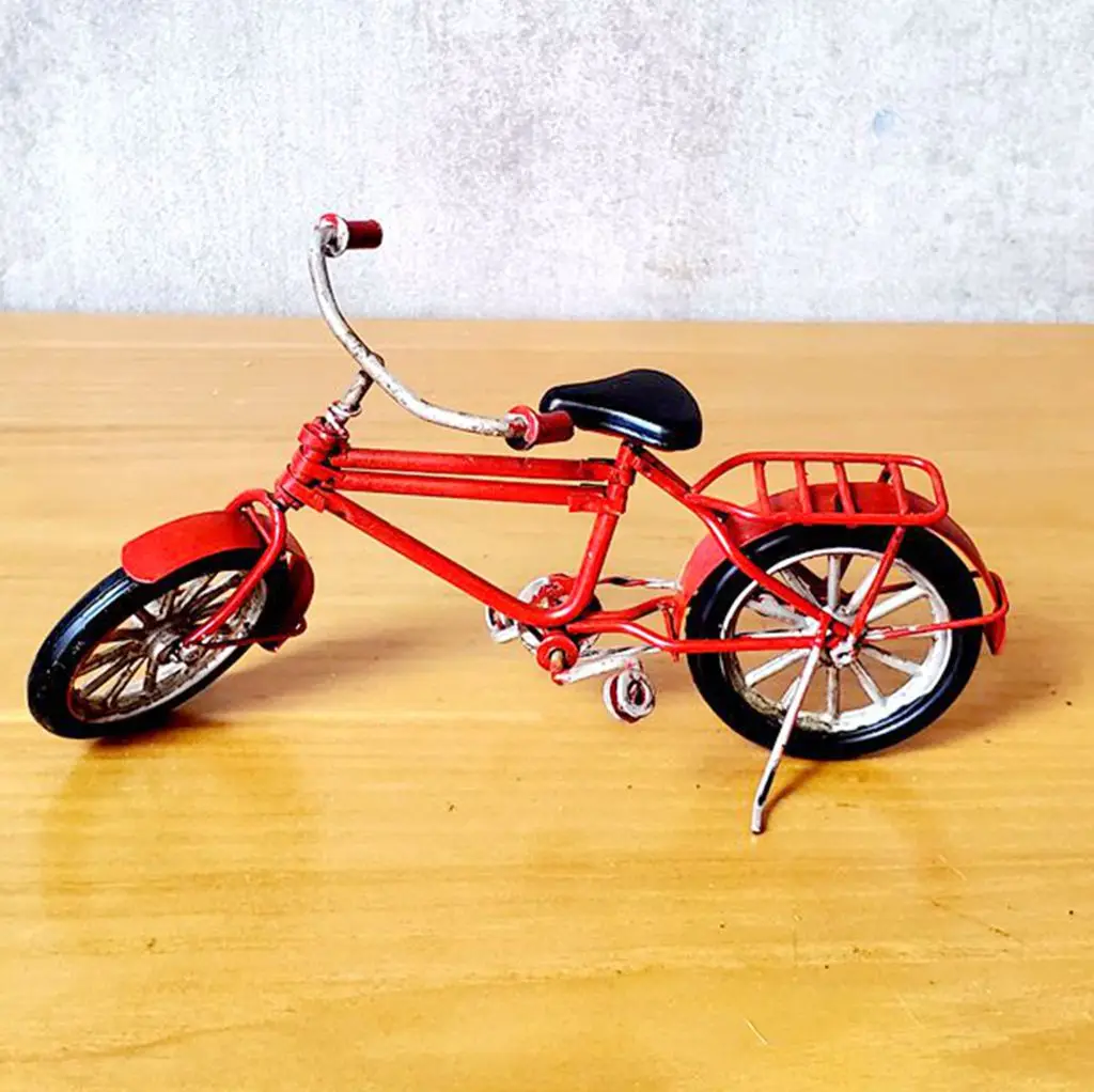 Decoraciones modelo de bicicleta, juguetes coleccionables de vehículos fundidos a presión, acceso, artesanía de hierro, decoraciones Antiquecar, regalos, juguetes para niños