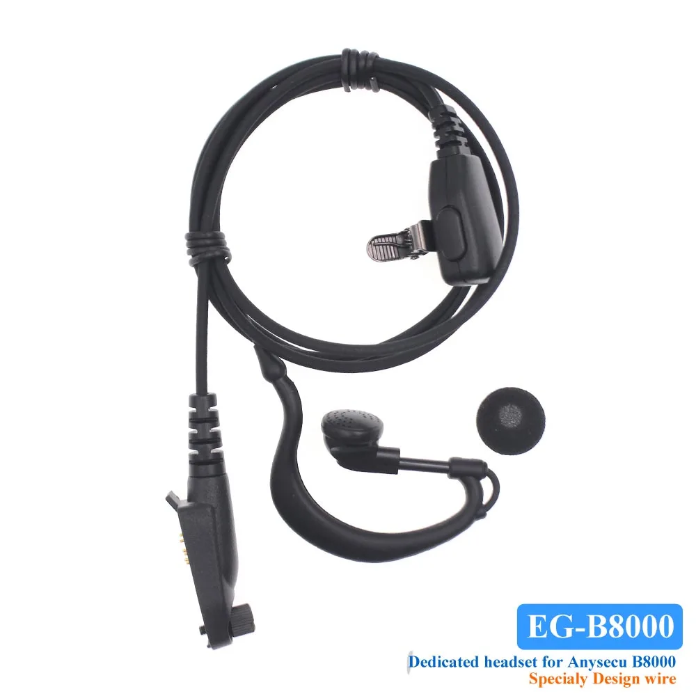 Anysecu Headset Fit For UNIWA B8000 IP68 Waterproof POC Walkie Talkie 4000mAh NFC Loud Speaker 4G LTE Smartphone