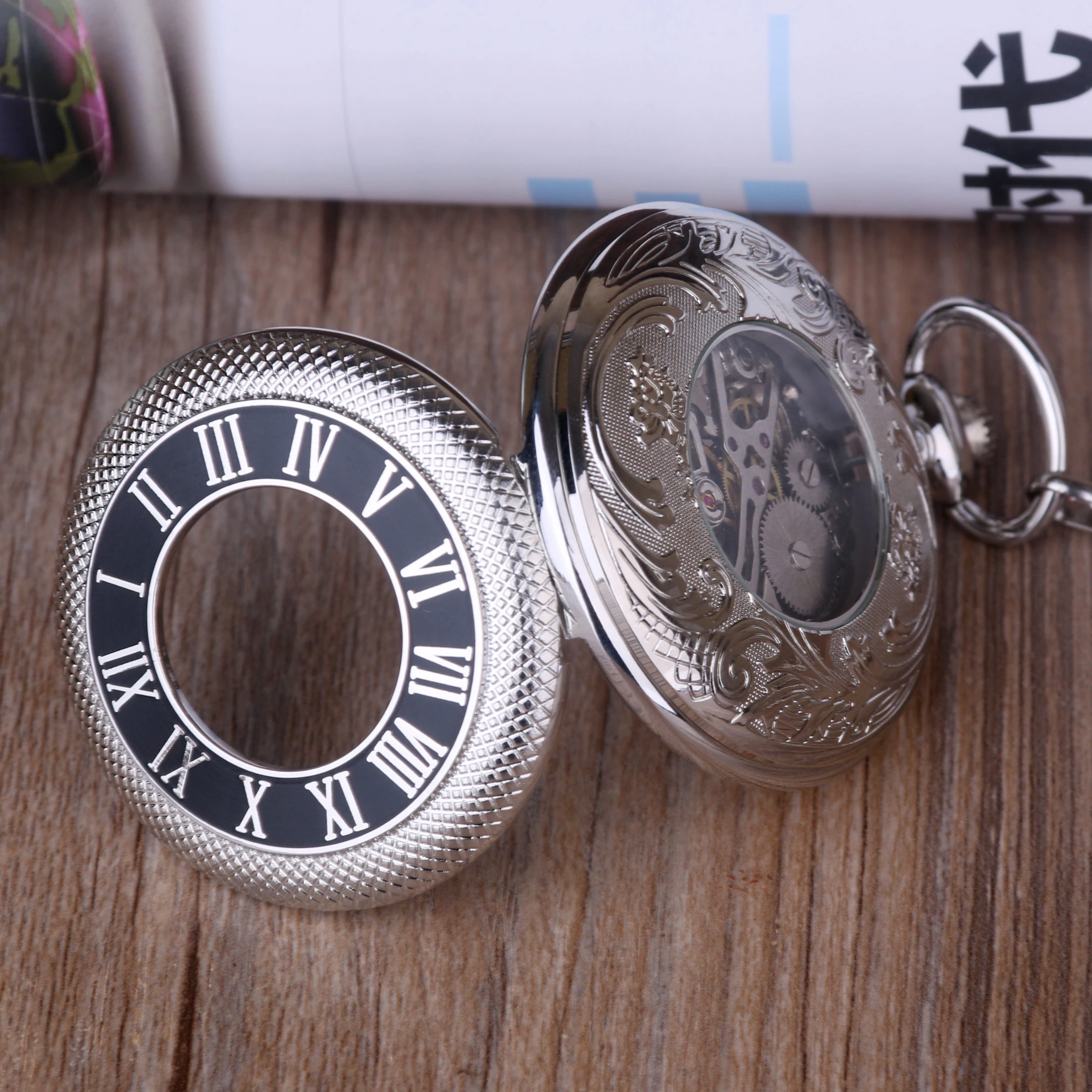 Reloj de bolsillo mecánico Vintage Steampunk para hombre y mujer, accesorio de alta calidad con cadena de collar