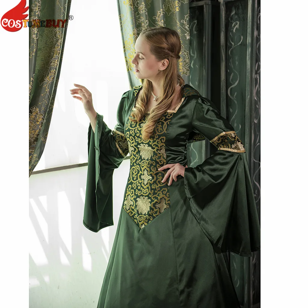 

Costumebuy Women's Renaissance Medieval Gothic Victorian Vintage Costume Hooded Dress Princess Cosplay Dress Custom Made