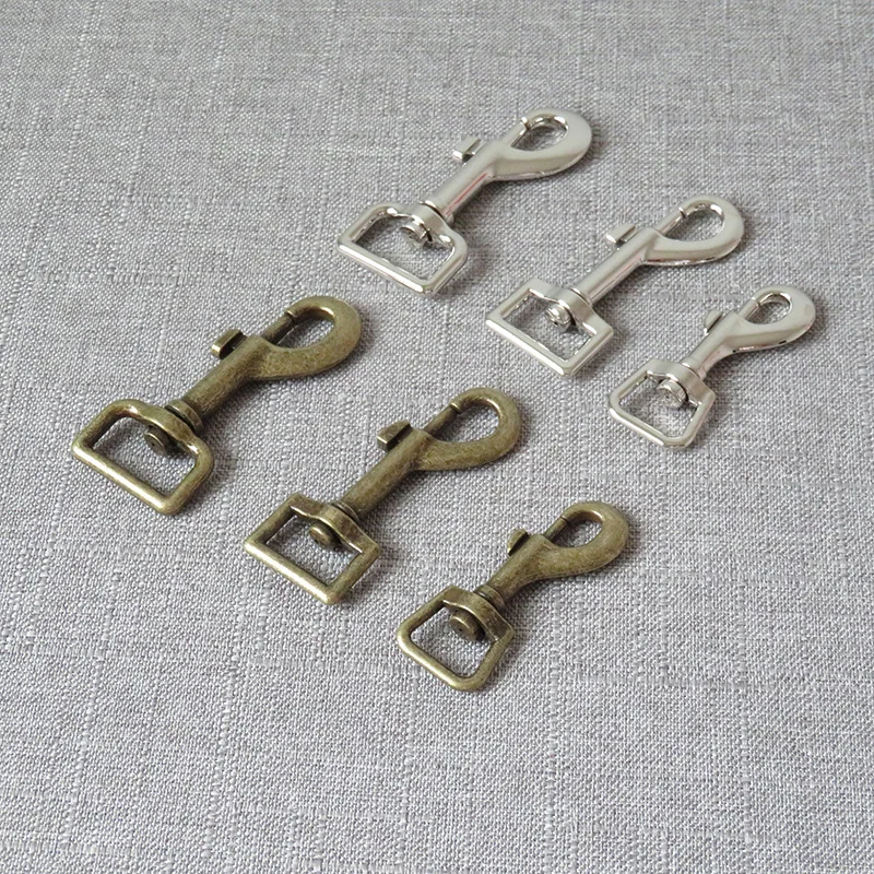 10 Pcs 15mm 20mm 25mm Metal Carabiner Strap Belt Hook Buckle DIY Bag Pet Dog Leash Lobster Clip Hook Sewing Accessory Snap Clasp