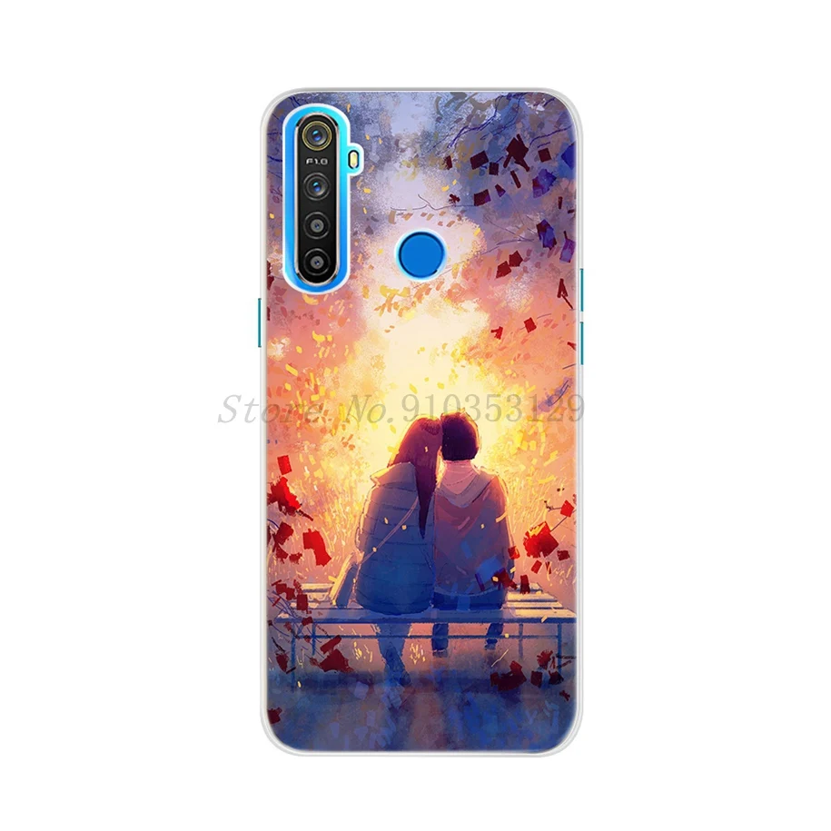For Realme 5 Case Silicone Soft TPU Rainbow Printing Phone Cover For OPPO Realme 5 Pro RMX1911 Realme5 5i 5Pro Coque Skin Fundas