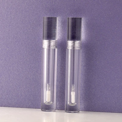 

10/30/50Pcs Round Transparent Empty Lip Gloss Tubes Refillable Lip Glaze Lip Balm Bottles With Rubber Inserts DIY Make Up Tools