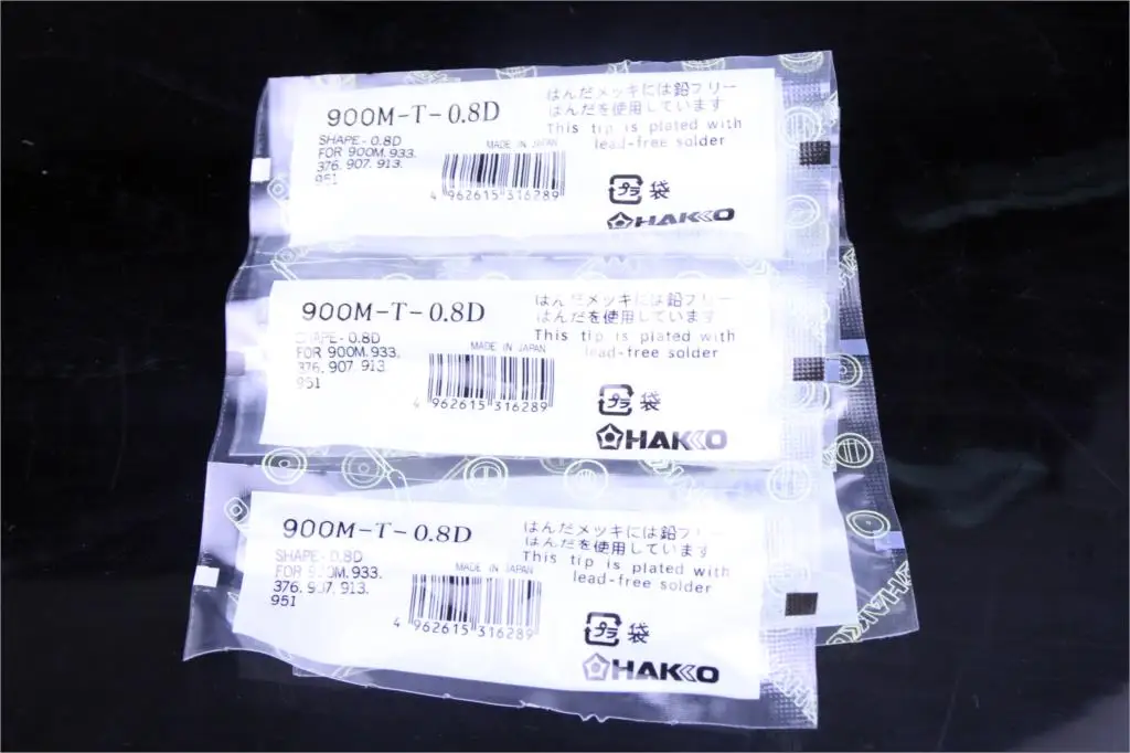 Hoge Kwaliteit 5 Stks/partij Loodvrije Soldeer Iron Tip 900M-T-0.8D Voor Hakko Gratis Verzending Shape-0.8D Gratis Verzending