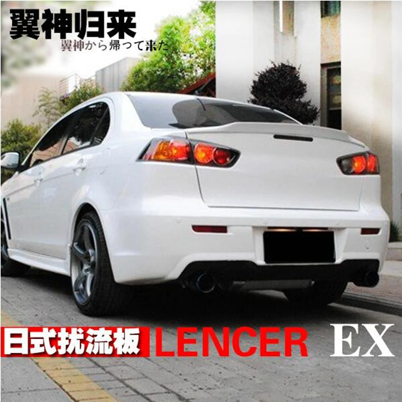 

For Mitsubishi Lancer EX Evo 2008 2009 2010 2011 2012 2013 2014 2015 ABS Plastic Unpainted Primer Color Rear Trunk Wing Spoiler