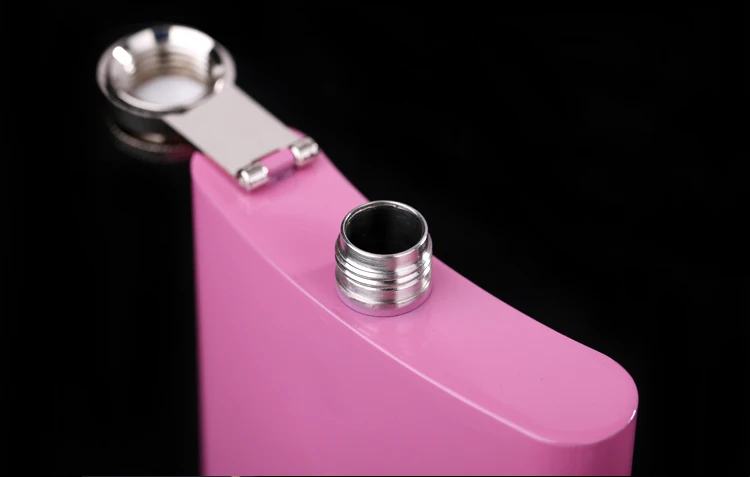 8 UNZEN Plum Rose Rot Metall Edelstahl Flachmann Für Frauen Dame Trinken Zitate Geschenk Mode Wein Topf Flagon LOGO Custom Laser – Detail 7