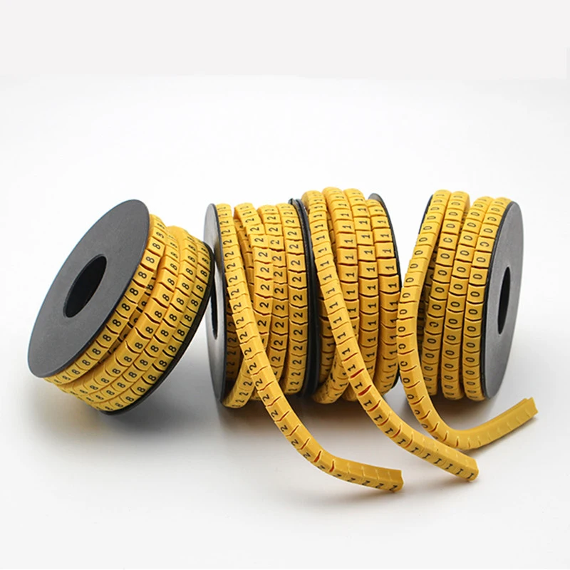 10 Rolls Cable Markers Letter Number 0 To 9 for Wire Diameter 2.8mm-8mm Cable Wire Markers Cable Label Tube