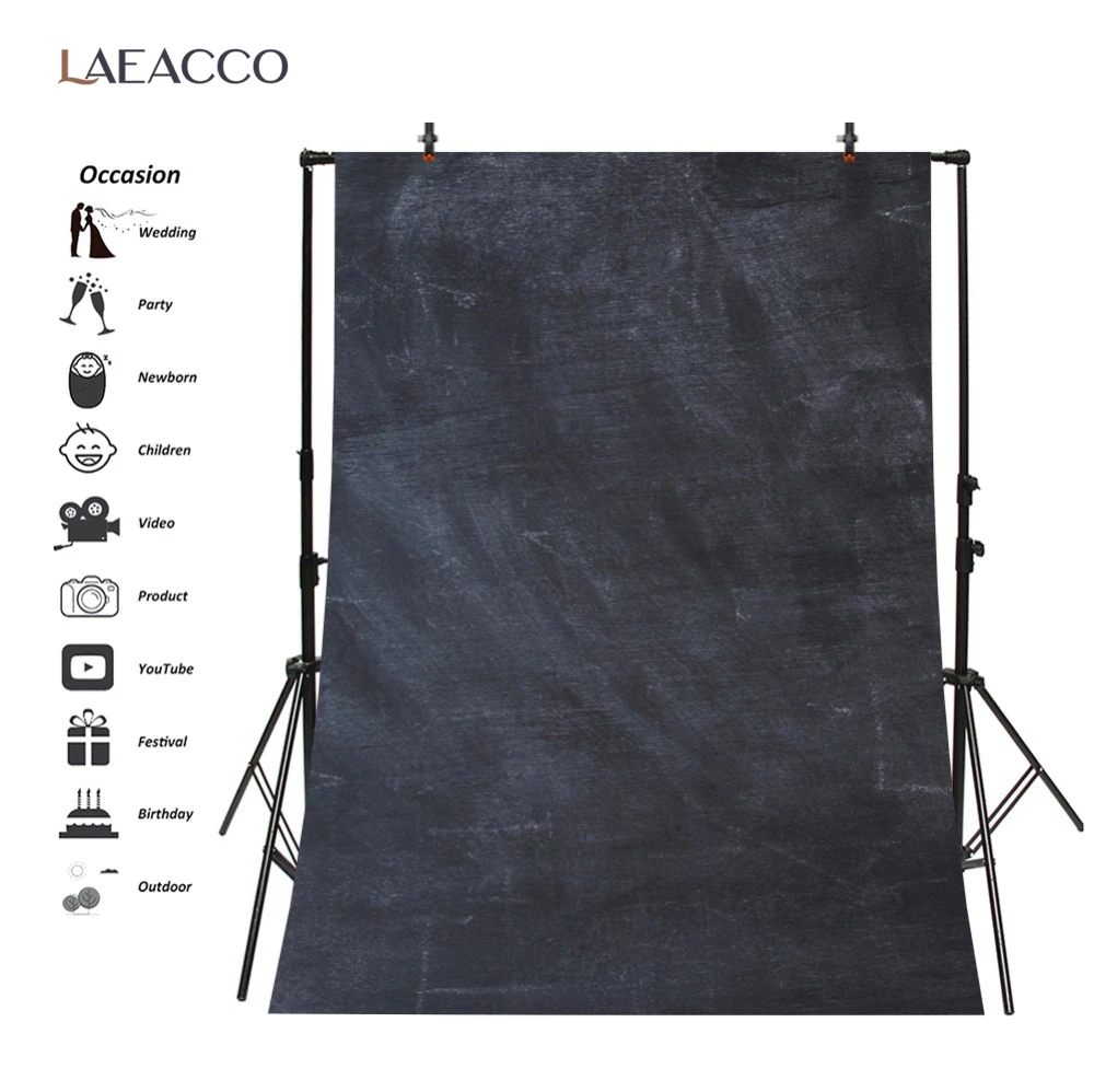 

Laeacco Dark Gradient Solid Color Blackboard Party Love Decor Pattern Photographic Background Photo Backdrops Photo Studio