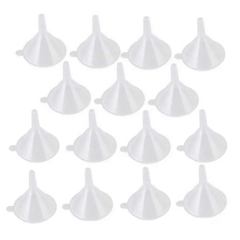 100 Pcs Mini Trechter Clear Plastic Trechters Multifunctionele Trechters Voor Parfum