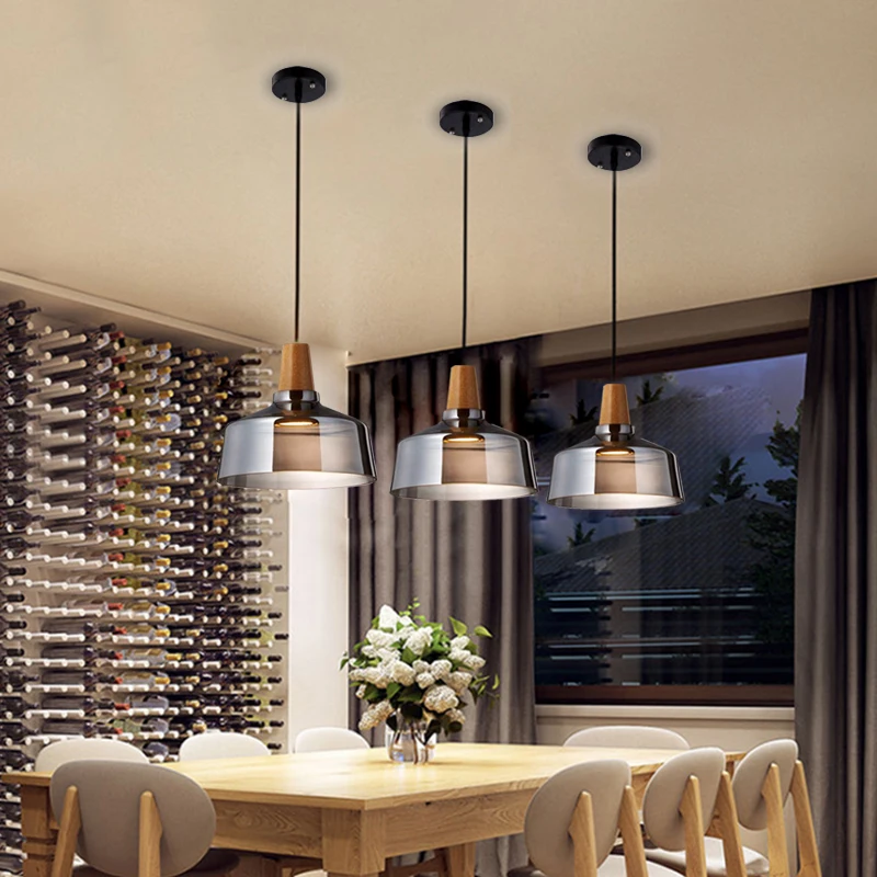 Nordic จี้ไฟโมเดิร์นแขวนโคมไฟร้านอาหารโคมไฟ Loft Bar สำหรับห้องนั่งเล่น Decor โคมไฟ