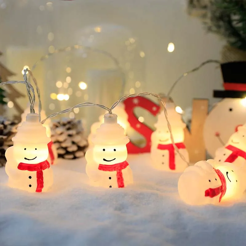 Led Boneco De Neve Árvore De Natal Led Guirlanda Luz Da Corda Decoração De Natal Para Casa Luz De Fadas Natal Ornamen Ento Ano Novo