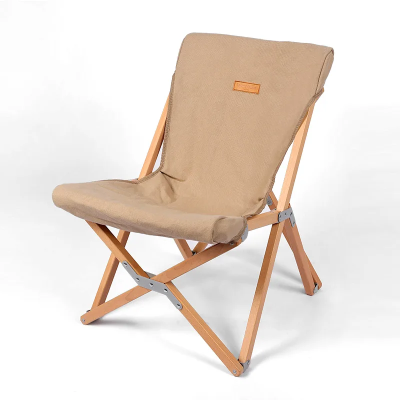 

Outdoor Camping Wooden Chair Portable folding Chairs Wood Travel Hiking BBQ Picnic Chair Garden Foldable Moon Armchair