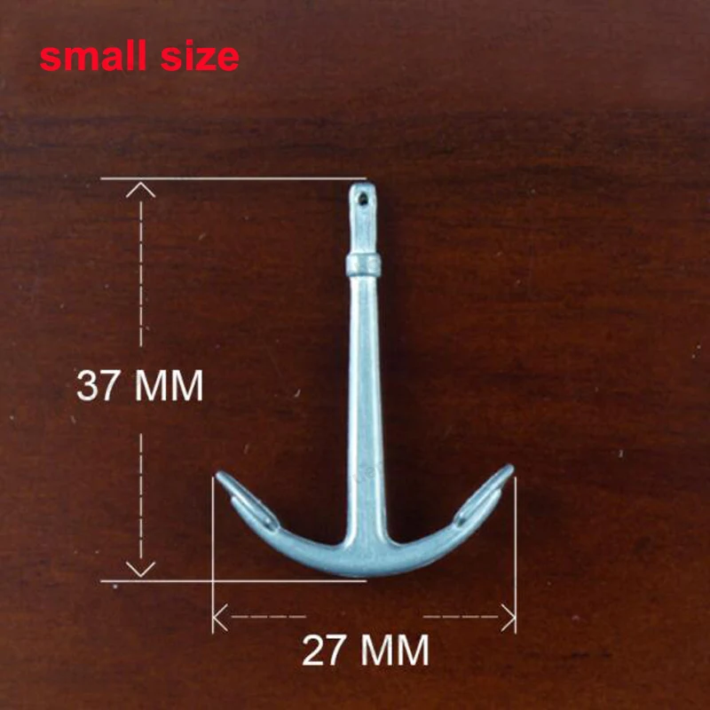 1PCS Model Sailboat Accessories Metal Anchor 37x27mm 51x33mm 60x46mm Tin Alloy Anchorage Parts for Simulated Ship Decoration