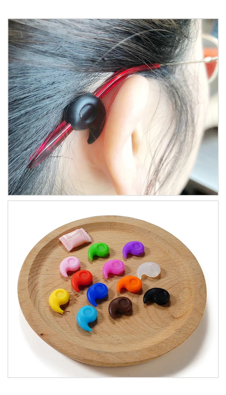 Kinder-Komfort-Brillen, Niedliche Bunte Brillen, Ohrbügel-Haken, Brillen-Silikon-Anti-Rutsch-Schutz und -Halterung für Erwachsene – Detail 4