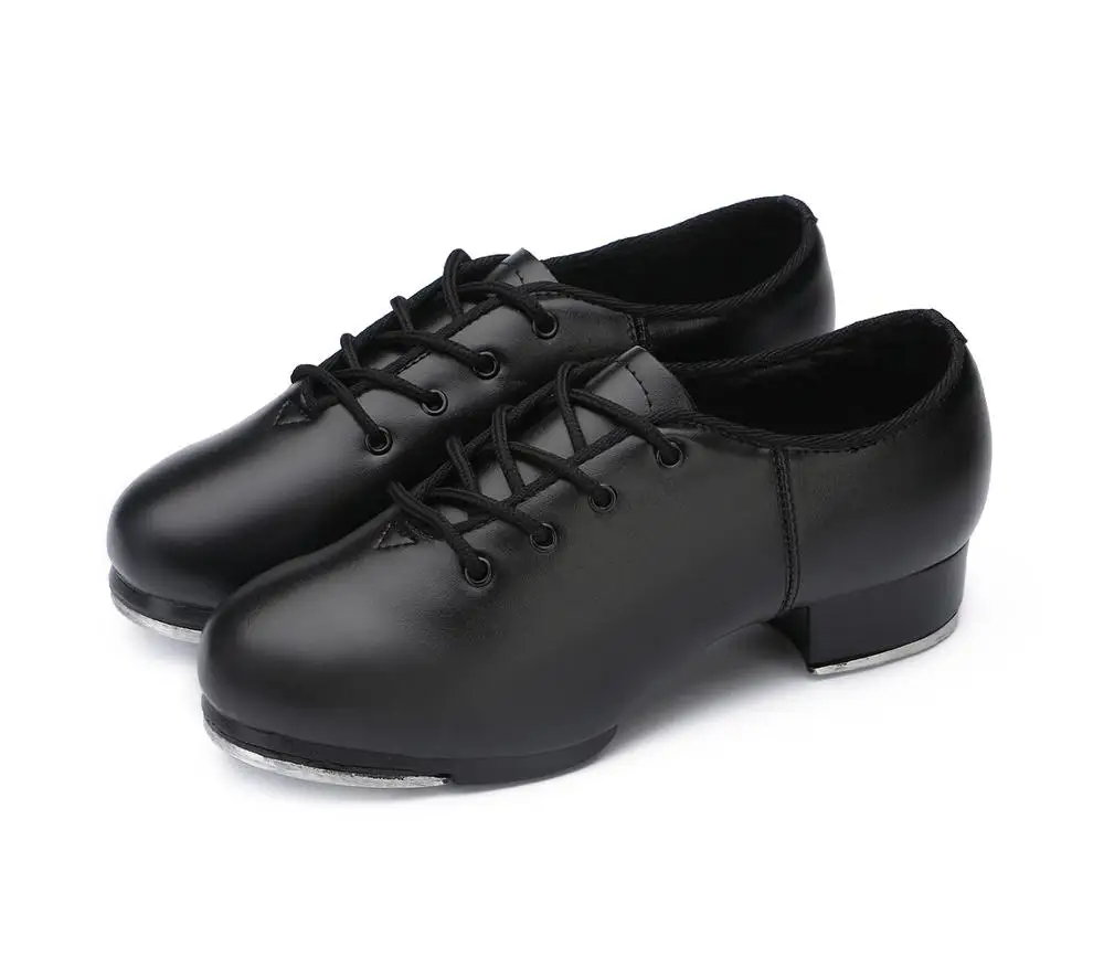 Sports Dance Shoes Adult Children Performance Tap Dance Shoes Soft Sole Natural Leather Shoes Step Sneakers Dance Shoes