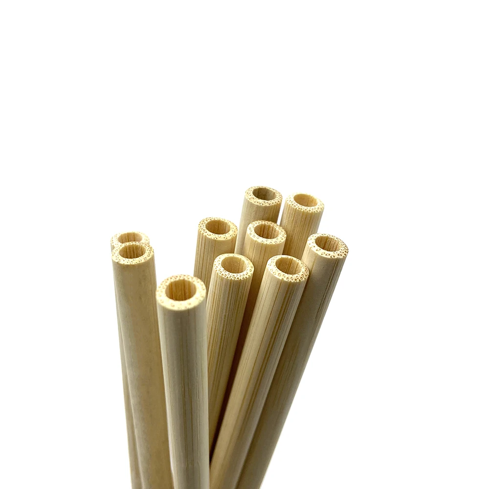 Reusable Drinking Straw 10PCS Bamboo Straw Set High Quality Eco-Friendly  Straw With Cleaner Brush Bar Party Accessory