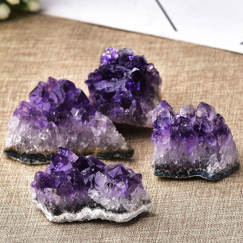 100% Natural Crystal Amethyst Cluster Irregular Quartz Energy Health Healing Stones Reiki Stones Point Specimen Home Decor Gifts