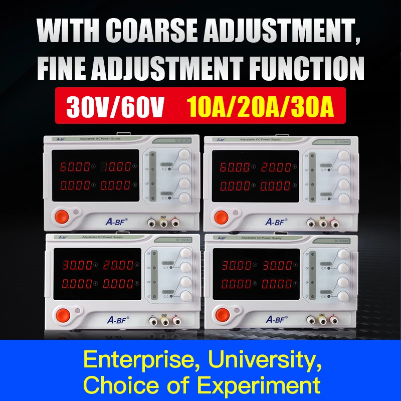 A-BF Adjustable DC Regulated Switching Laboratory Bench Power Supply Four Digit Display 110V 220V Voltage Regulator Stabilizer