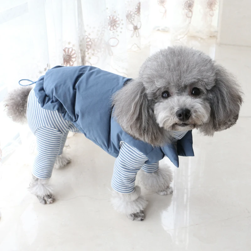 New Dog Clothe Teddy Down jacket Winter Puppy Cat Dog Adjustable Warm Pet Dog Vest Chihuahua Yorkie Overalls Small Dogs Clothing