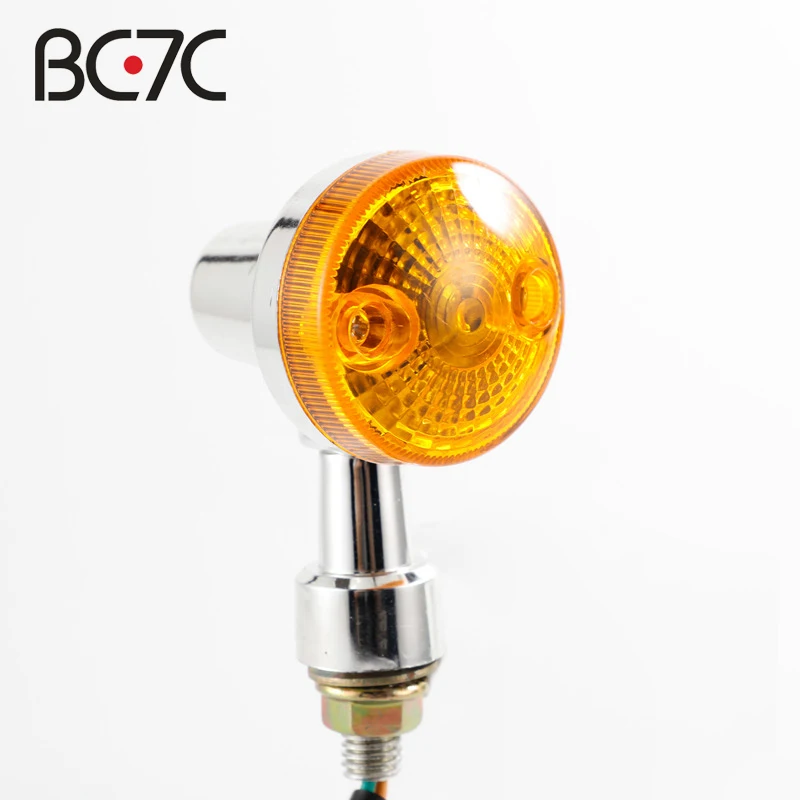 Universal Motorcycle Turn Signal Indicator Light Amber For GN125 Cafe Racer  Harley Suzuki