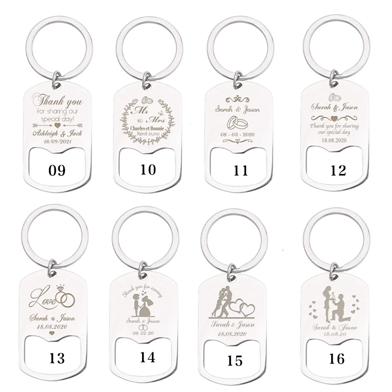 Personalisierter Flaschenöffner, individueller Kalender, Name, Datum, Bierflasche, öffnender Schlüsselanhänger/Schlüsselanhänger, Party, Hochzeit, Gastgeschenk, Geschenke, Souvenirs – Detail 17