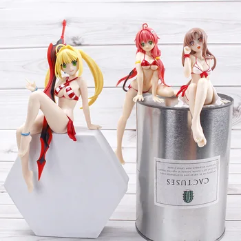 Nieuwe 3-stijl Sexy Bikini Meisje Yuuki Asuna Action Figure Anime Collectie Randapparatuur Pop Leuk Model Speelgoed Auto Ornamenten