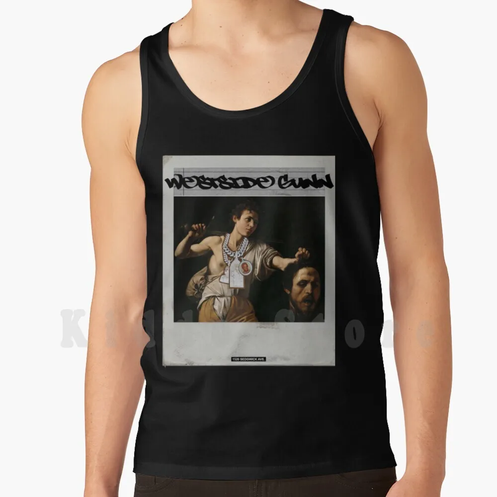 Westside Gunn Tank Tops Vest 100% Cotton Westside Gunn Pray For Paris Griselda Rap Shady Records Conway Music