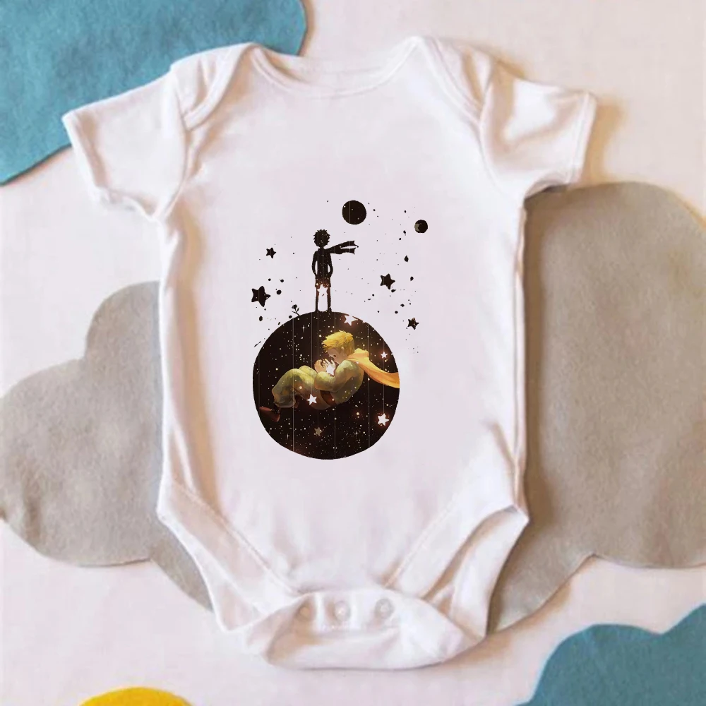 Little Prince and Fox Print Newborn Clothes 2021 New Style Aesthetic Baby Girl Baby Boy Bodysuit Harajuku Trend Ropa Bebe